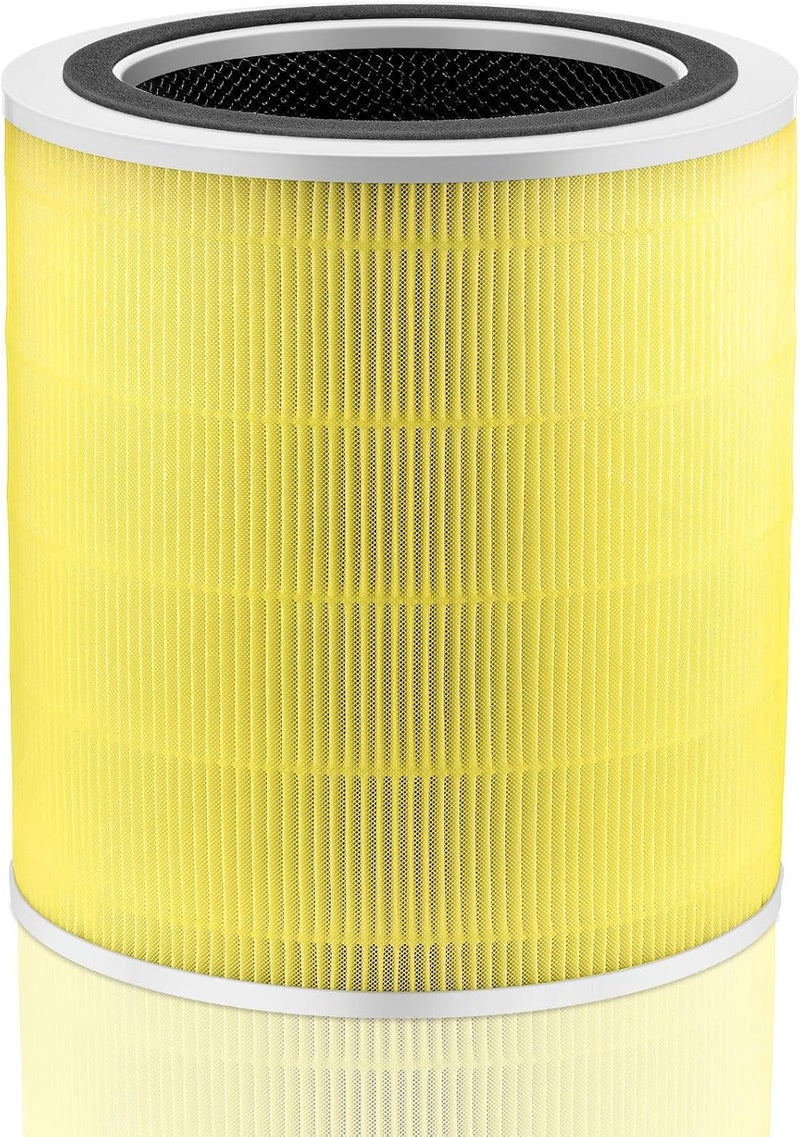 isinlive Core 400S Pet Care Replacement Filter for LEVOIT Core 400S Smart WiFi Air Purifie-r, Core 400S-RF-PA 3-in-1True HEPA Activated Carbon Filter, LRF-C401-YUS, 1 Pack, Yellow - Image 1